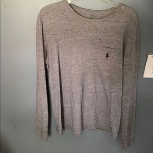 grey polo long sleeve